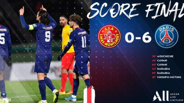 法国杯-巴黎6-06-0狂胜利纳斯蒙特利瑞 卡瓦尼萨拉维亚双双梅开二度 法国杯-巴黎6-06-0狂胜利纳斯蒙特利瑞 卡瓦尼萨拉维亚双双梅开二度