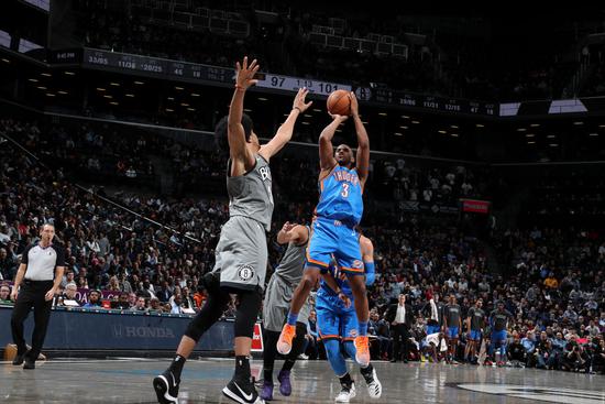 保罗28分6板 亚历山大22分 普林斯21分8板 雷霆111-103客胜篮网 保罗28分6板 亚历山大22分 普林斯21分8板 雷霆111-103客胜篮网