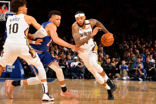 鹈鹕客场以123-111送尼克斯5连败 莺歌28+6+9球哥15+11巴雷特16+9 鹈鹕客场以123-111送尼克斯5连败 莺歌28+6+9球哥15+11巴雷特16+9