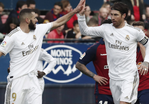 西甲-皇马4-1逆转奥萨苏纳 拉莫斯头槌约维奇凌空斩 西甲-皇马4-1逆转奥萨苏纳 拉莫斯头槌约维奇凌空斩