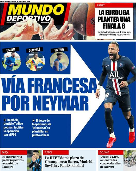 世界体育报:巴萨希望用三名替补球员再加钱交换内马尔 世界体育报:巴萨希望用三名替补球员再加钱交换内马尔