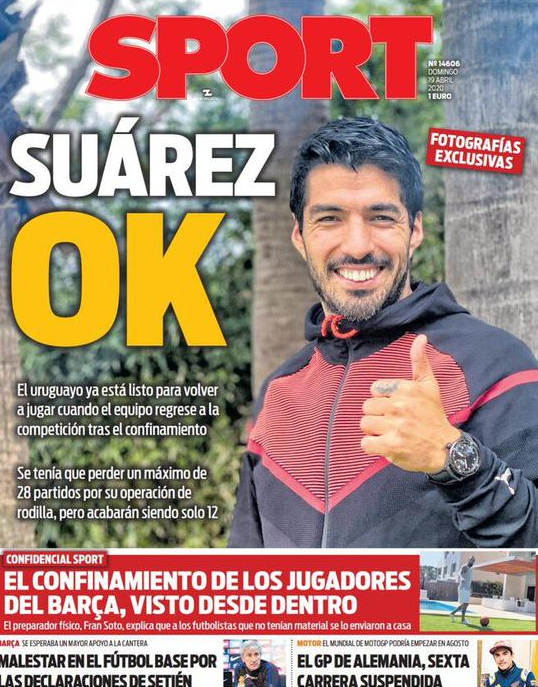 传西甲仍希望踢完本赛季 5月复训6月复赛 将3次核酸检测 苏神奇迹复出 传西甲仍希望踢完本赛季 5月复训6月复赛 将3次核酸检测 苏神奇迹复出