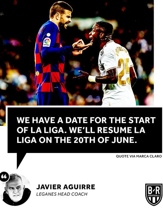 马卡报:西甲将在6月20日重启五周内结束 收官日期为7月26日 马卡报:西甲将在6月20日重启五周内结束 收官日期为7月26日