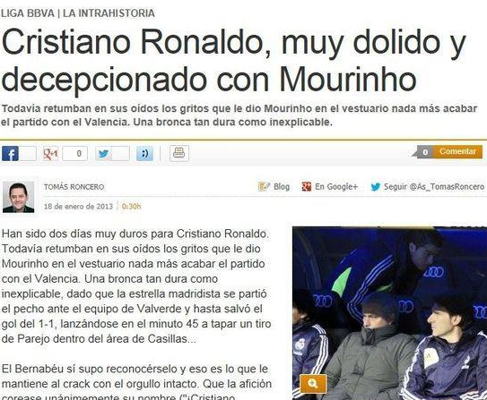 魔笛证实C罗穆帅闹翻实锤:C罗那年漏防了 差点被骂哭 魔笛证实C罗穆帅闹翻实锤:C罗那年漏防了 差点被骂哭