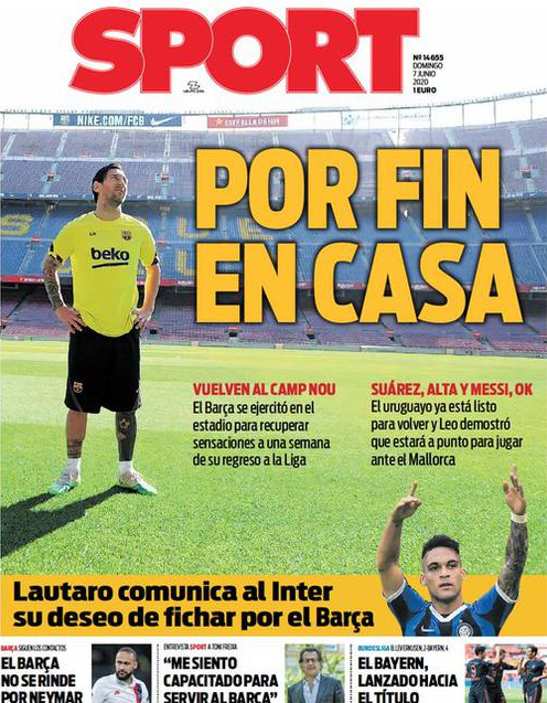 时隔3个月 梅西重返诺坎普恢复训练 感慨"想死我了" 时隔3个月 梅西重返诺坎普恢复训练 感慨"想死我了"