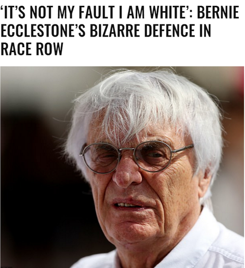 前F1总裁硬怼:是白人不是我错! 黑人抢劫我说啥了 前F1总裁硬怼:是白人不是我错! 黑人抢劫我说啥了