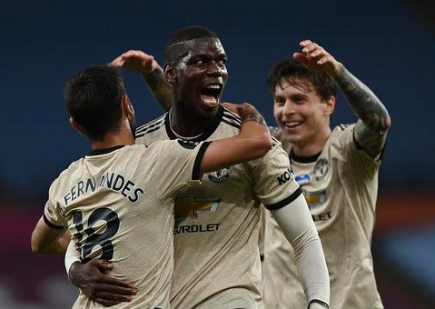 英超-曼联3-0维拉差第4仅1分 博格巴赛季首球B费传射 英超-曼联3-0维拉差第4仅1分 博格巴赛季首球B费传射