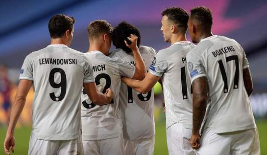 欧冠-穆勒库鸟双响莱万破门 拜仁8-2狂胜巴萨晋级半决赛 欧冠-穆勒库鸟双响莱万破门 拜仁8-2狂胜巴萨晋级半决赛