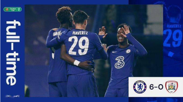 联赛杯-哈弗茨戴帽亚伯拉罕2传1射 切尔西6-0巴恩斯利晋级 联赛杯-哈弗茨戴帽亚伯拉罕2传1射 切尔西6-0巴恩斯利晋级