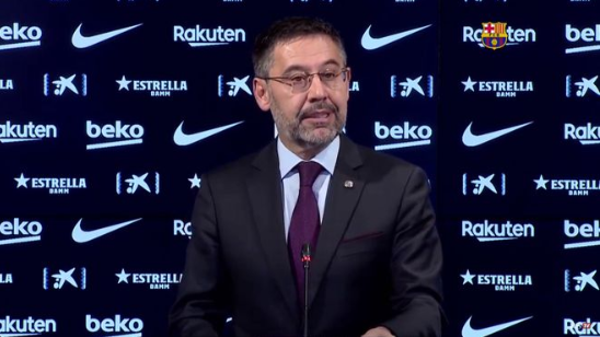 巴萨官方:巴托梅乌辞去主席职务 董事会一同辞职 巴萨官方:巴托梅乌辞去主席职务 董事会一同辞职