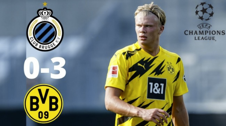 欧冠-多特蒙德3-0布鲁日:哈兰德双响小阿扎尔破门 欧冠-多特蒙德3-0布鲁日:哈兰德双响小阿扎尔破门