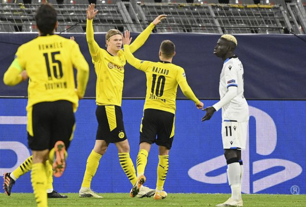 欧冠-哈兰德双响桑乔世界波 多特蒙德3-0布鲁日 欧冠-哈兰德双响桑乔世界波 多特蒙德3-0布鲁日