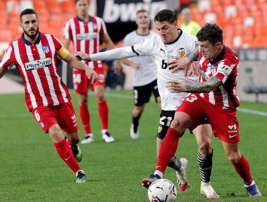 西甲-马竞1-0小胜瓦伦西亚取得西甲六连胜 卡拉斯科造乌龙 西甲-马竞1-0小胜瓦伦西亚取得西甲六连胜 卡拉斯科造乌龙