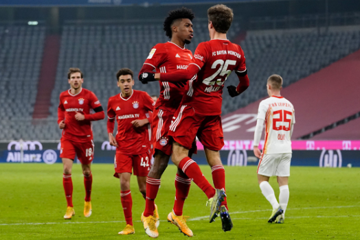 德甲-拜仁3-3闷平RB莱比锡 科曼助攻戴帽穆勒双响救主 德甲-拜仁3-3闷平RB莱比锡 科曼助攻戴帽穆勒双响救主