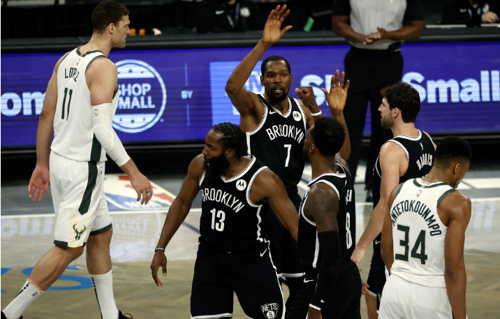 杜兰特制胜三分 哈登34+12 字母准三双篮网125-123险胜雄鹿 杜兰特制胜三分 哈登34+12 字母准三双篮网125-123险胜雄鹿