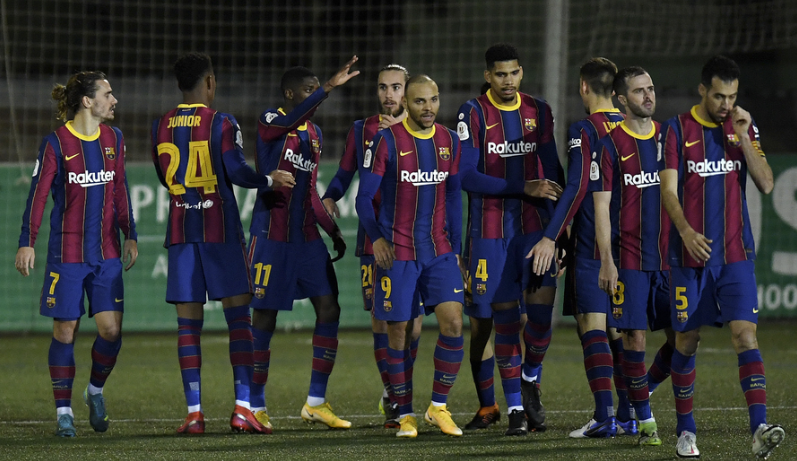 国王杯-两失点球&登贝莱世界波 巴萨加时2-0科内利亚进16强 国王杯-两失点球&登贝莱世界波 巴萨加时2-0科内利亚进16强