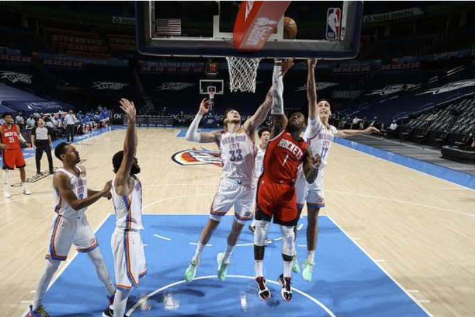 戈登25分 火箭136-106大胜雷霆豪取6连胜 伍德18+11 戈登25分 火箭136-106大胜雷霆豪取6连胜 伍德18+11