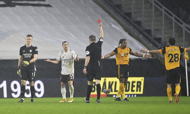 英超-路易斯莱诺染红佩佩破门 九人阿森纳1-2狼队 英超-路易斯莱诺染红佩佩破门 九人阿森纳1-2狼队