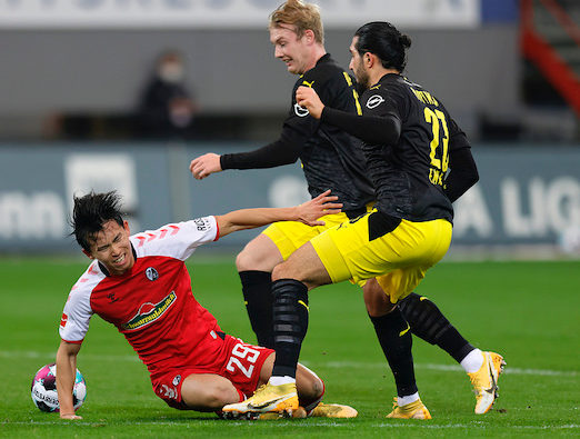 德甲-多特蒙德1-2不敌弗莱堡 韩国小将世界波穆科科破门 德甲-多特蒙德1-2不敌弗莱堡 韩国小将世界波穆科科破门