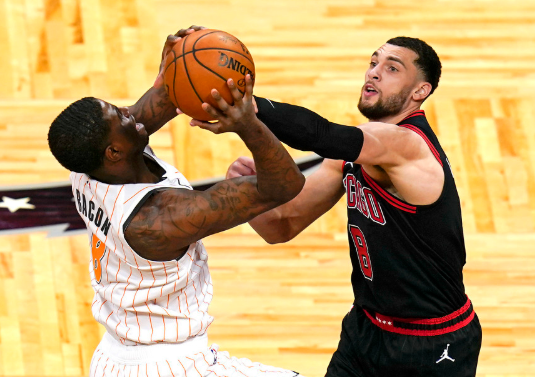 拉文爆砍39+7武神仅17分 公牛5人上双118-92复仇魔术 拉文爆砍39+7武神仅17分 公牛5人上双118-92复仇魔术