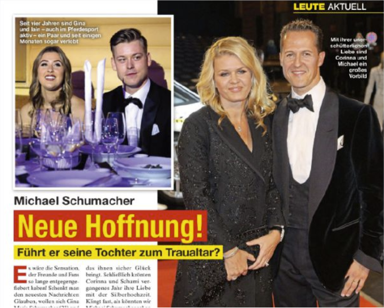 德媒曝舒马赫女儿已订婚 车王有望亲临婚礼现场 德媒曝舒马赫女儿已订婚 车王有望亲临婚礼现场