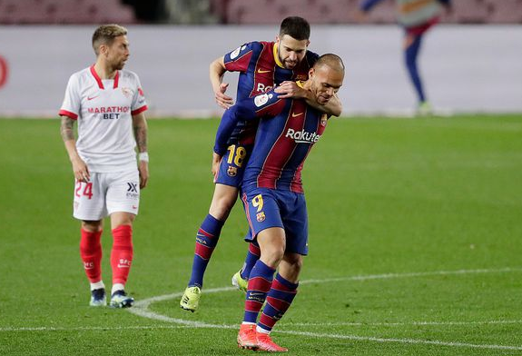 国王杯-巴萨总分3-2塞维利亚进决赛 皮克压哨绝平布光头加时制胜 国王杯-巴萨总分3-2塞维利亚进决赛 皮克压哨绝平布光头加时制胜