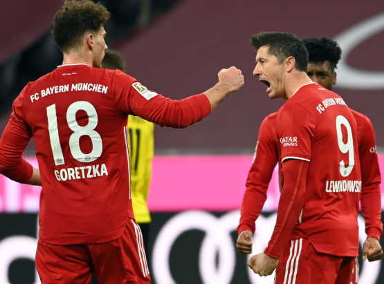 德甲-拜仁4-2逆转多特稳居榜首 莱万戴帽哈兰德双响 德甲-拜仁4-2逆转多特稳居榜首 莱万戴帽哈兰德双响