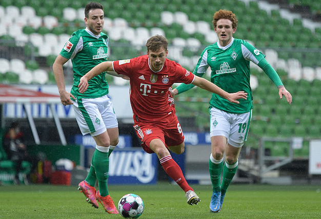 德甲-莱万破门+3中框穆勒两助攻 拜仁3-1不莱梅取3连胜 德甲-莱万破门+3中框穆勒两助攻 拜仁3-1不莱梅取3连胜