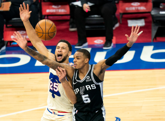 76人134-99大胜马刺收获五连胜 哈里斯23+9西蒙斯14分 76人134-99大胜马刺收获五连胜 哈里斯23+9西蒙斯14分