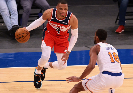 兰德尔37+6+2比尔22分 威少两双 尼克斯131-113大胜奇才 兰德尔37+6+2比尔22分 威少两双 尼克斯131-113大胜奇才