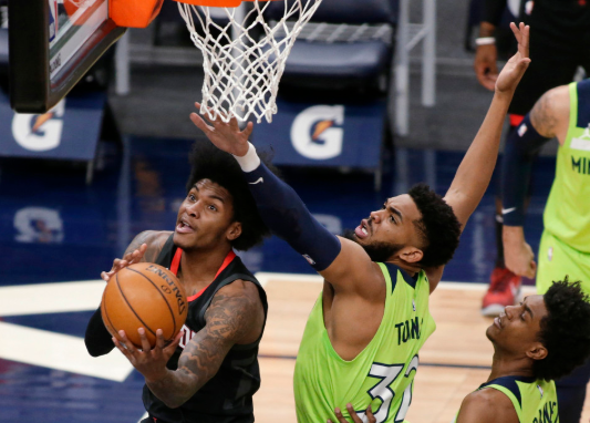 小波特25分 唐斯空砍27+15 火箭129-107胜森林狼 小波特25分 唐斯空砍27+15 火箭129-107胜森林狼