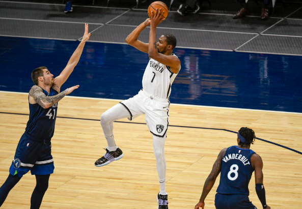 篮网客场127-97大胜森林狼 杜兰特31+4+4哈里斯23分 篮网客场127-97大胜森林狼 杜兰特31+4+4哈里斯23分