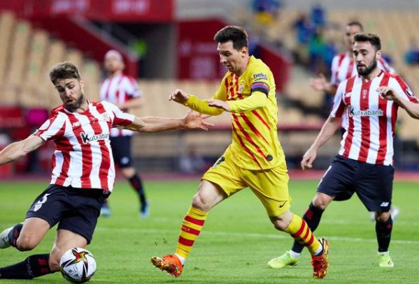 国王杯-巴萨4-0毕尔巴鄂竞技大胜夺冠 梅西双响德容两传一射 国王杯-巴萨4-0毕尔巴鄂竞技大胜夺冠 梅西双响德容两传一射