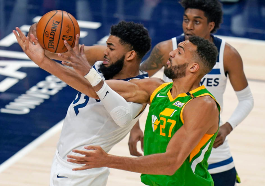 NBA-唐斯24+12博格达30分 森林狼101-96逆转战胜爵士 NBA-唐斯24+12博格达30分 森林狼101-96逆转战胜爵士