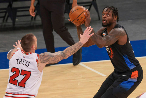 尼克斯末节一波流113-94轻取公牛 兰德尔34分武切维奇26+18 尼克斯末节一波流113-94轻取公牛 兰德尔34分武切维奇26+18