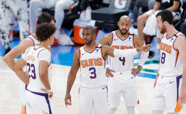 太阳5人上双123-120险胜雷霆4连胜 布克砍32分保罗18+11 太阳5人上双123-120险胜雷霆4连胜 布克砍32分保罗18+11