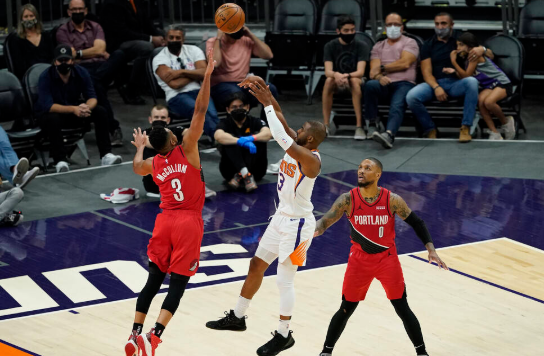 布克罚球准绝杀利拉德41分 保罗26+7 太阳118117险胜开拓者 布克罚球准绝杀利拉德41分 保罗26+7 太阳118117险胜开拓者