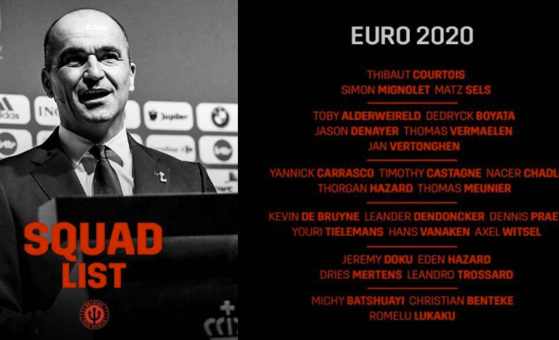 比利时大名单出炉!阿扎尔卢卡库领衔前中超旧将入选 比利时大名单出炉!阿扎尔卢卡库领衔前中超旧将入选