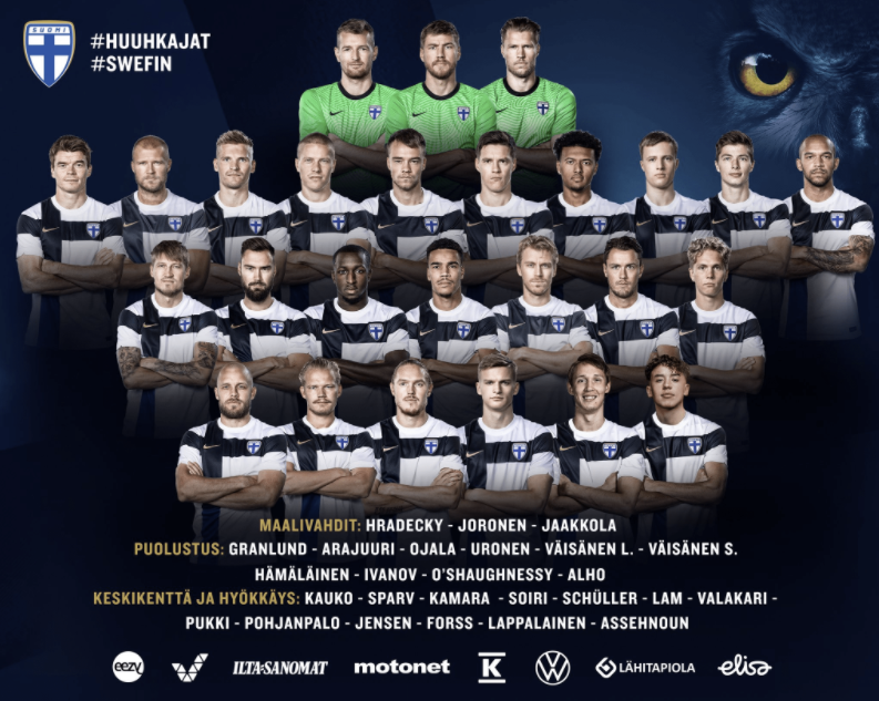 芬兰欧洲杯26人名单:普基领衔 药厂门神统领防线 芬兰欧洲杯26人名单:普基领衔 药厂门神统领防线