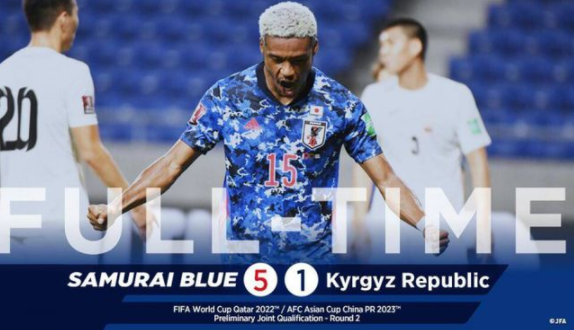 世预赛-日本5-1战胜吉尔吉斯豪取8连胜!混血国脚6分钟戴帽 世预赛-日本5-1战胜吉尔吉斯豪取8连胜!混血国脚6分钟戴帽