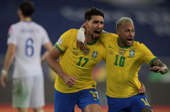 美洲杯-巴西1-0战胜智利晋级四强 帕奎塔进球热苏斯红牌 美洲杯-巴西1-0战胜智利晋级四强 帕奎塔进球热苏斯红牌