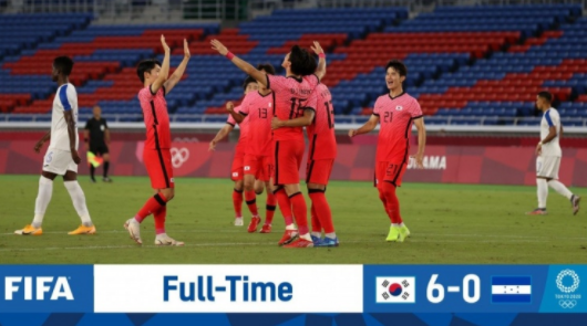 奥运男足-韩国6-0十人洪都拉斯 黄义助戴帽李刚仁建功 奥运男足-韩国6-0十人洪都拉斯 黄义助戴帽李刚仁建功