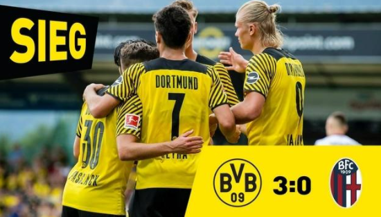 热身赛-多特蒙德3-0战胜博洛尼亚 哈兰德进球被吹 热身赛-多特蒙德3-0战胜博洛尼亚 哈兰德进球被吹