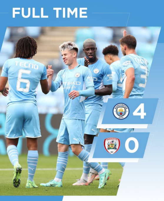 热身赛-曼城4-0轻取巴恩斯利 马赫雷斯传射阿克破门 热身赛-曼城4-0轻取巴恩斯利 马赫雷斯传射阿克破门