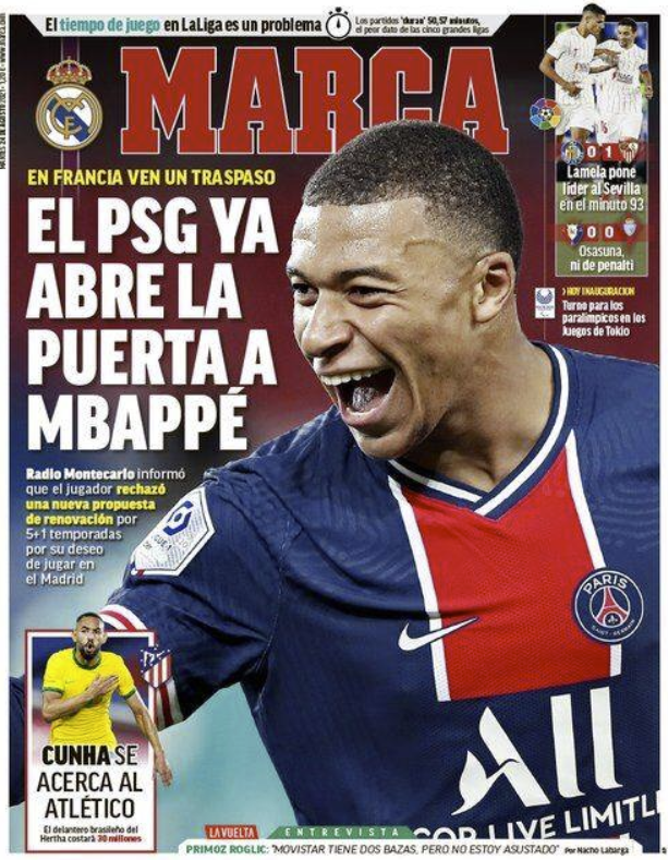 姆巴佩再拒5+1续约合同 巴黎已同意和皇马开启谈判 姆巴佩再拒5+1续约合同 巴黎已同意和皇马开启谈判