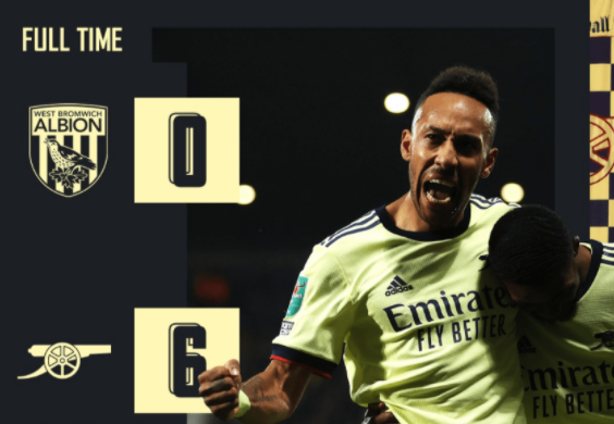 英联杯-阿森纳6-0西布朗维奇 晋级第三轮 奥巴梅扬戴帽佩佩传射建功 英联杯-阿森纳6-0西布朗维奇 晋级第三轮 奥巴梅扬戴帽佩佩传射建功