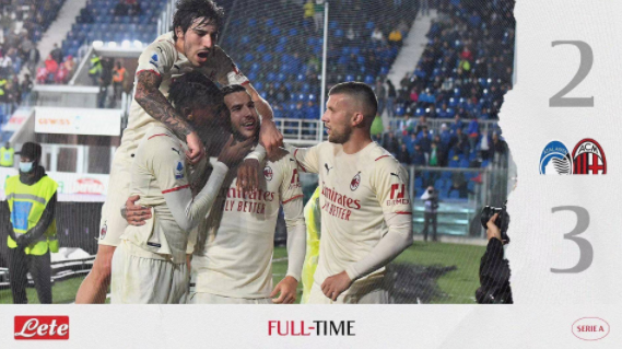 意甲-AC米兰3-2亚特兰大 卡拉布里亚28秒闪击托纳利破门 意甲-AC米兰3-2亚特兰大 卡拉布里亚28秒闪击托纳利破门