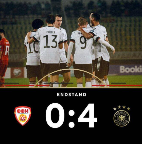 世预赛-德国4-0北马其顿 晋级世界杯 维尔纳双响哈弗茨破门 世预赛-德国4-0北马其顿 晋级世界杯 维尔纳双响哈弗茨破门
