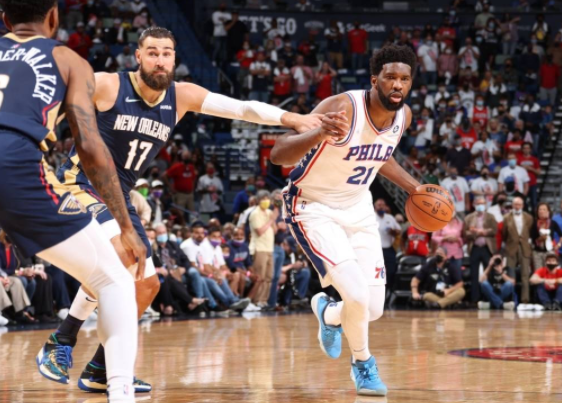 恩比德砍22+6莺歌25分 76人队6人上双以117-97轻取鹈鹕 恩比德砍22+6莺歌25分 76人队6人上双以117-97轻取鹈鹕