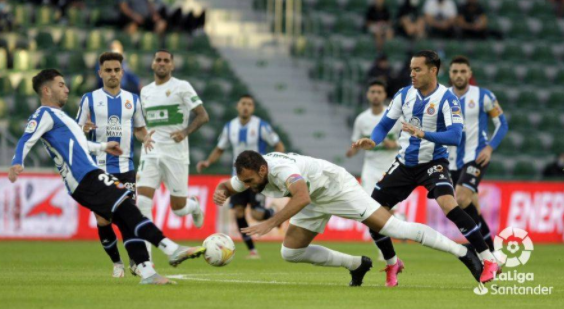 西甲-西班牙人2-2埃尔切 武磊首发出战45分钟德托马斯传射 西甲-西班牙人2-2埃尔切 武磊首发出战45分钟德托马斯传射